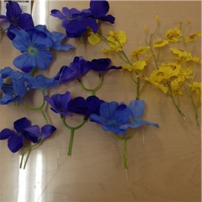 花かんむり　造花の使用量