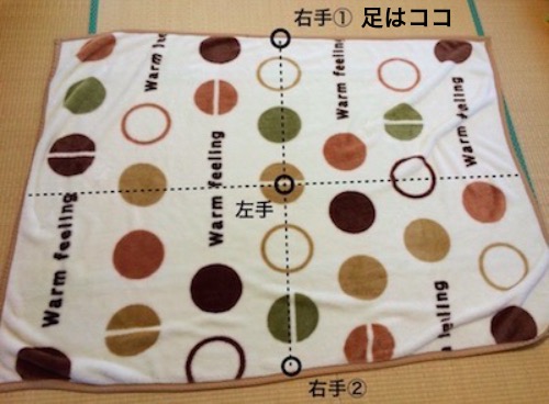 つかむ位置を確認します