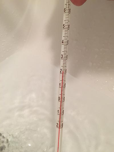 水温は21.5℃